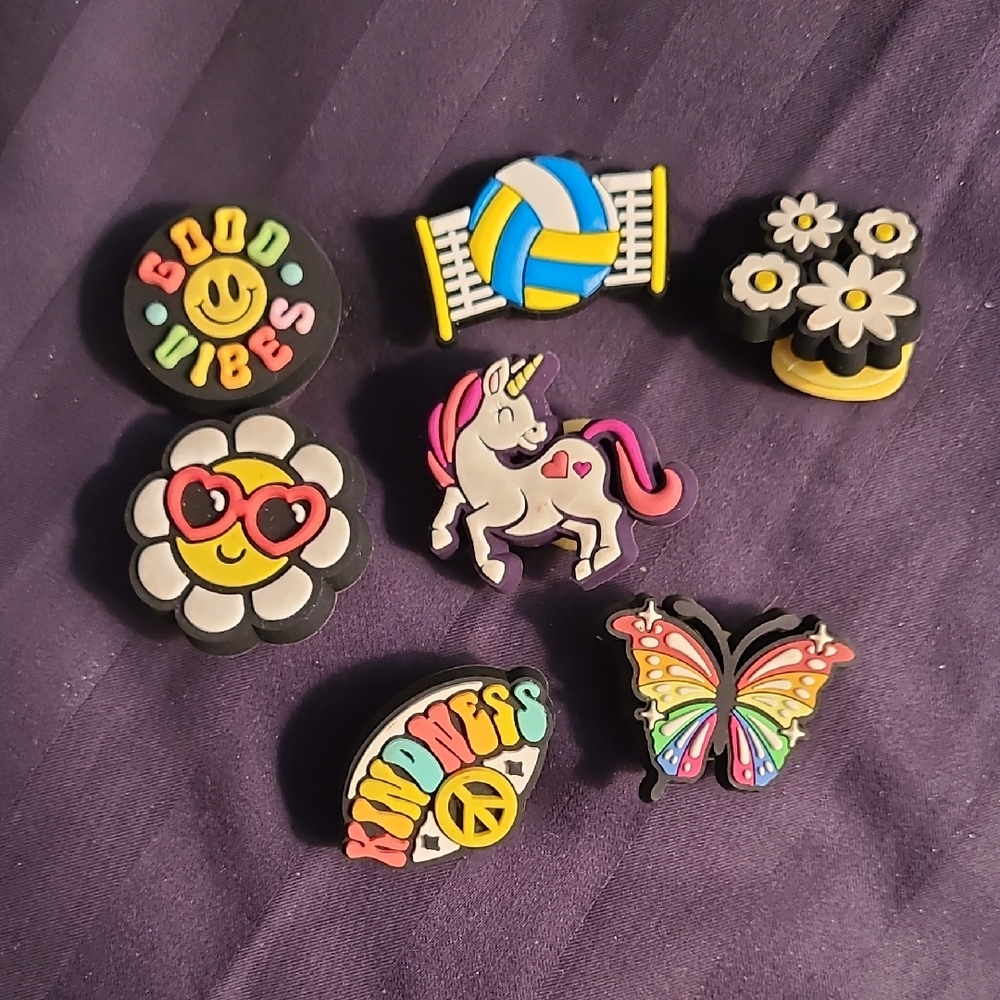 Kids Fun Shoe Charms Set with Unicorn and Butterfly